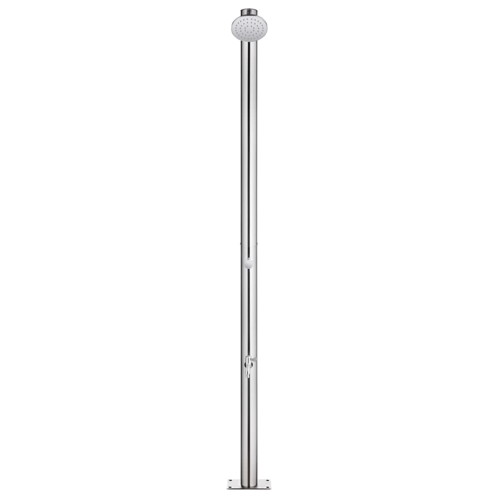 Rozsdamentes acél kerti zuhany barna aljjal 220 cm Rozsdamentes acél kerti zuhany barna aljjal 220 cm