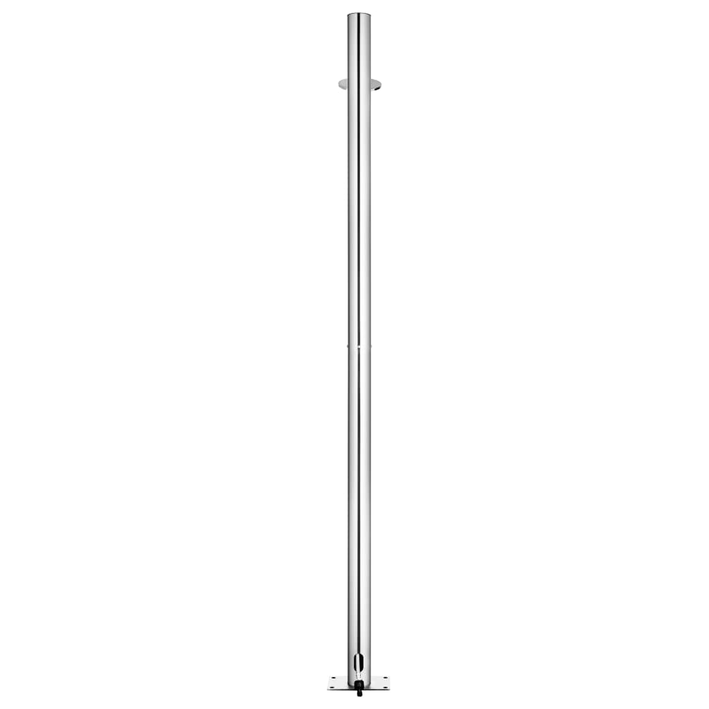 Rozsdamentes acél kerti zuhany barna aljjal 220 cm Rozsdamentes acél kerti zuhany barna aljjal 220 cm