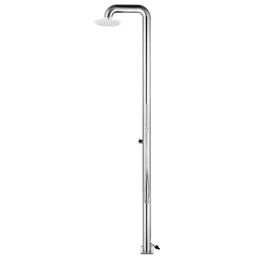 Rozsdamentes acél kerti zuhany barna aljjal 230 cm