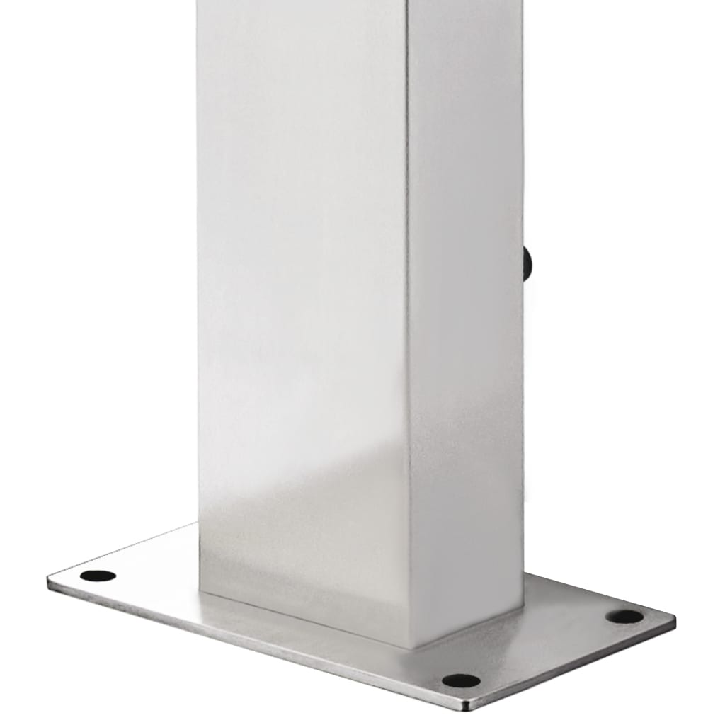 Rozsdamentes acél kerti zuhany szürke aljjal 225 cm