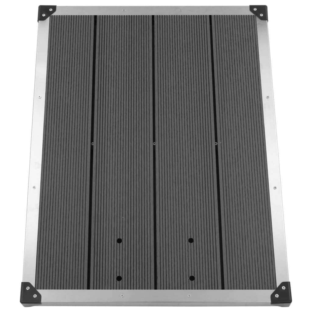 Rozsdamentes acél kerti zuhany szürke aljjal 230 cm