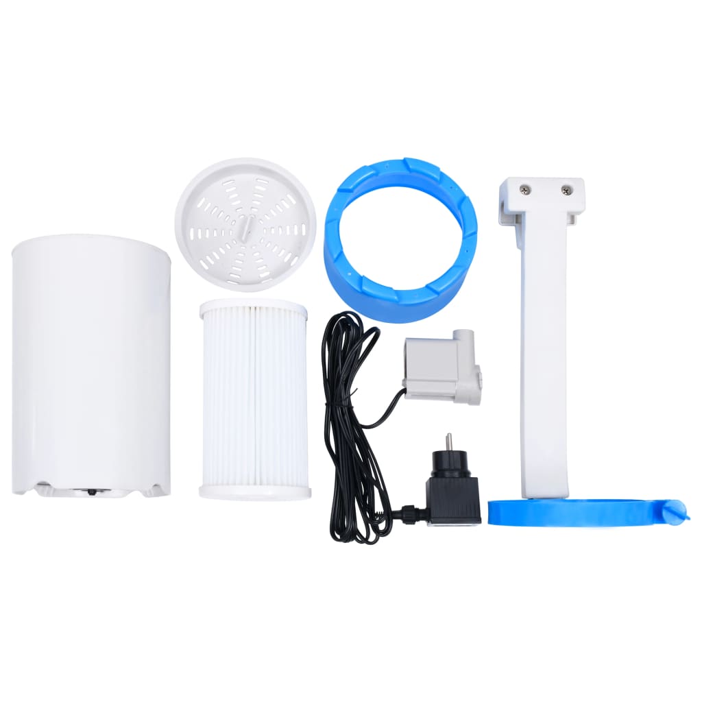 Fehér merülőmedence szkimmerrel és szivattyúval 350 x 90 cm