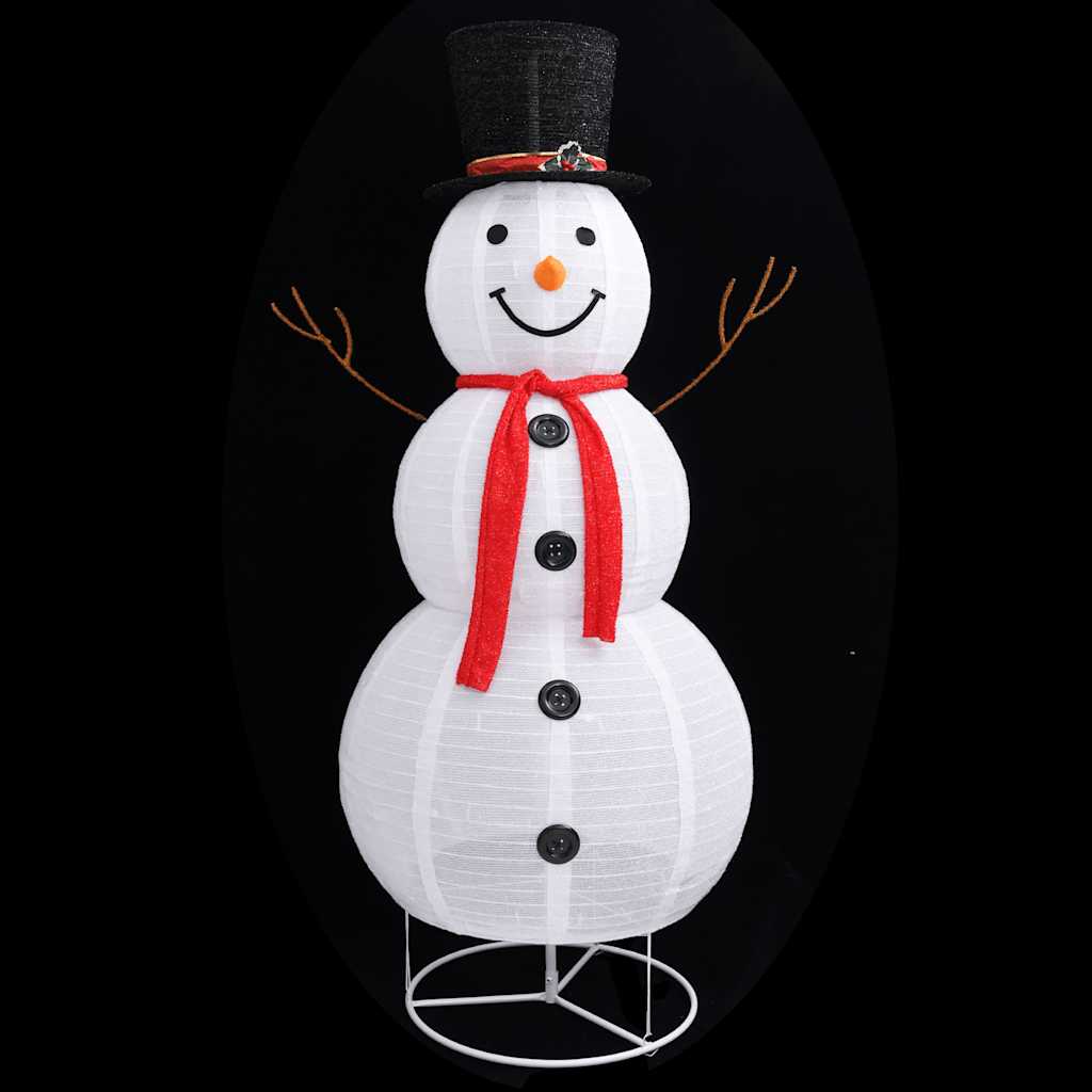 Dekoratív luxus szövet karácsonyi led-es hóember figura 180 cm
