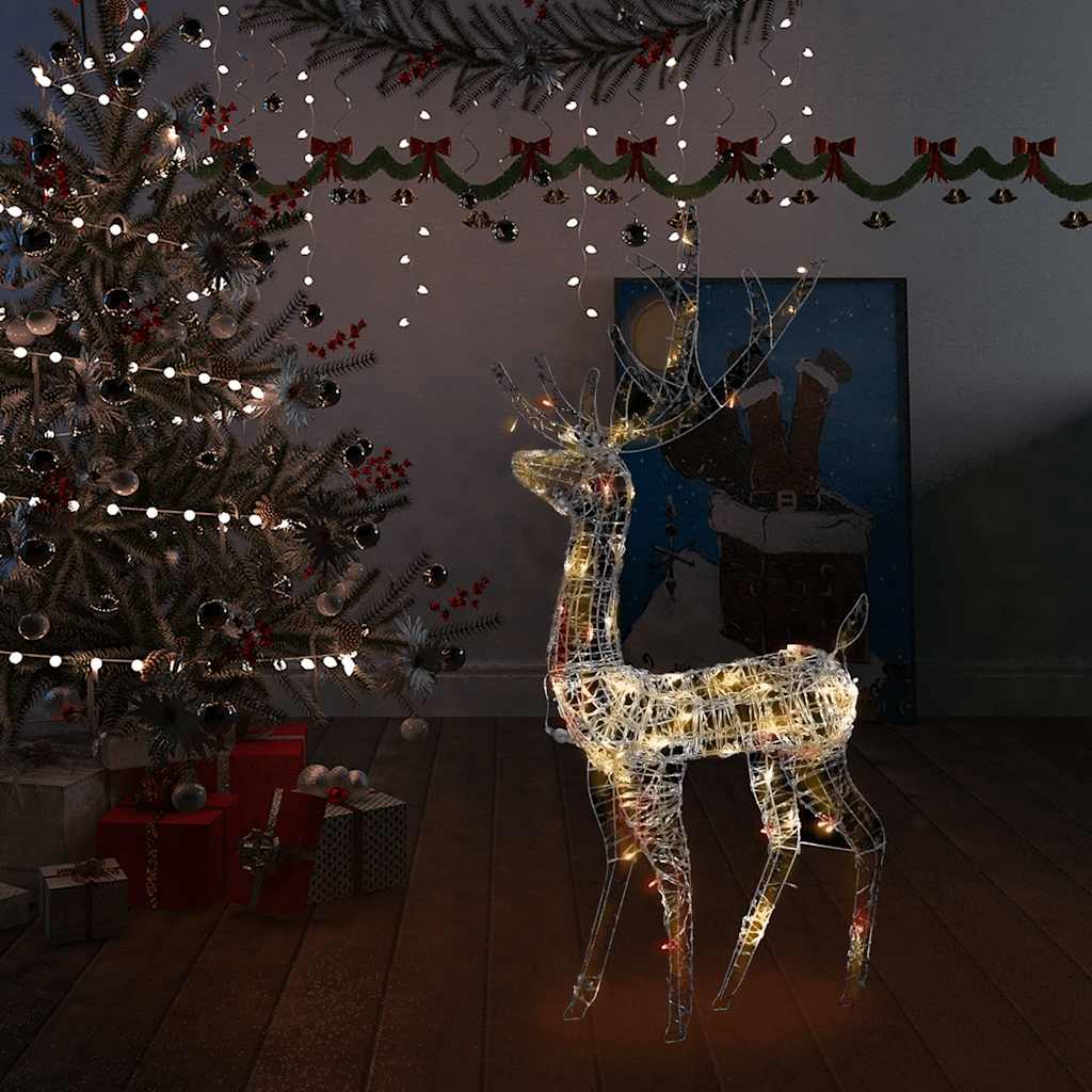 Színes rénszarvasos karácsonyi dekoráció 140 led-del 120 cm