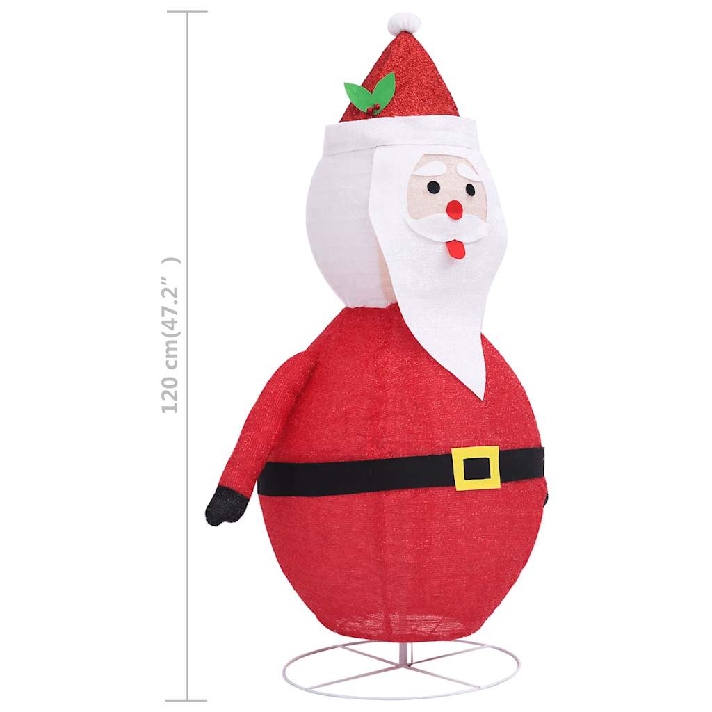Dekoratív luxus szövet karácsonyi led-es mikulás figura 120 cm