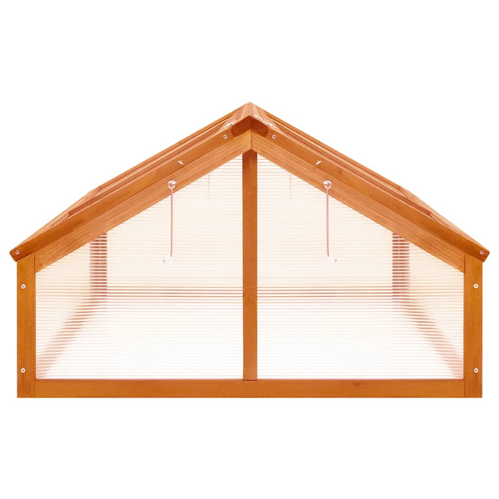 Barna fenyőfa melegház 114 x 80 x 50 cm