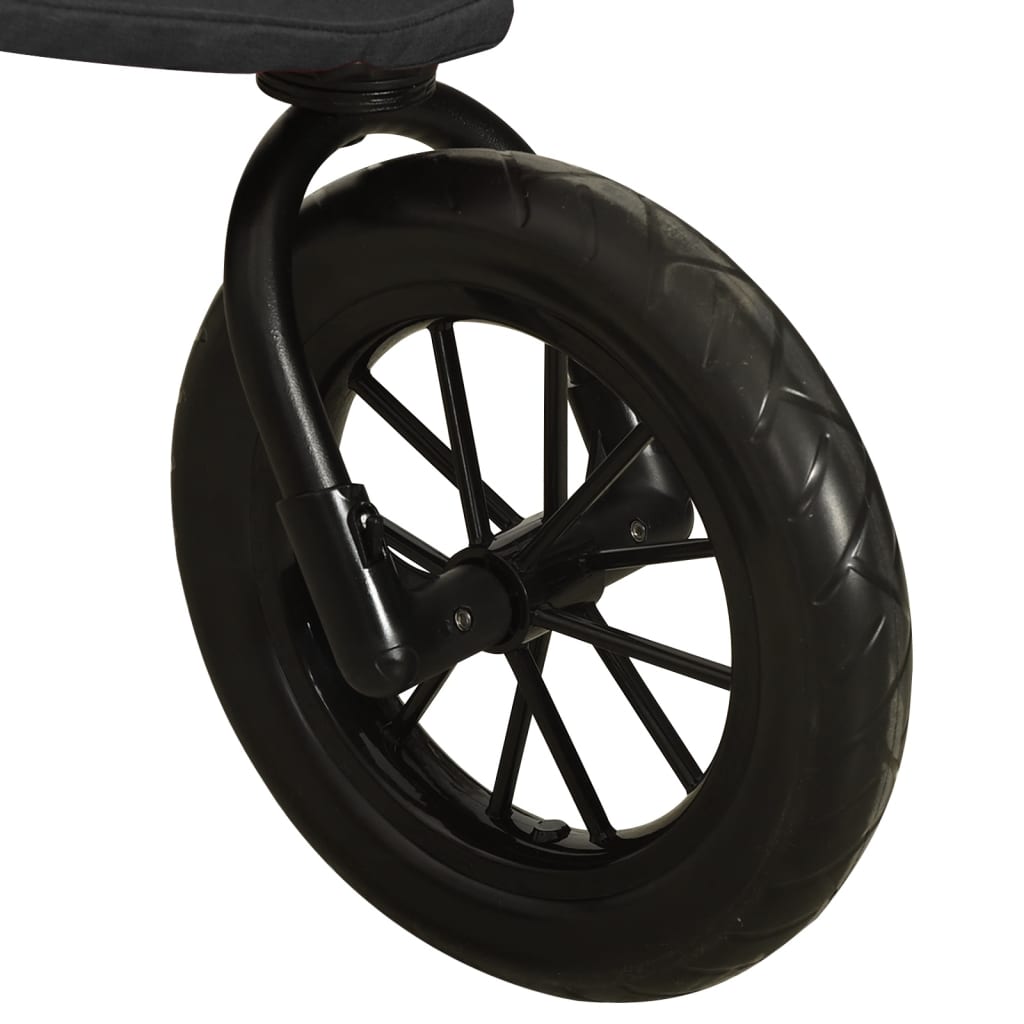 Antracitszürke acél babakocsi