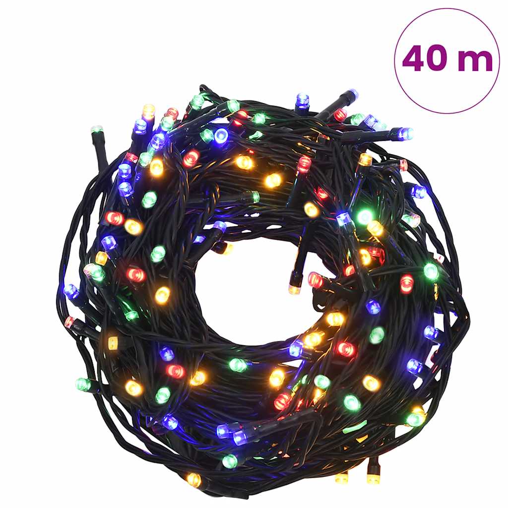 400 led-es színes fényfüzér 8 világítási móddal 40 m