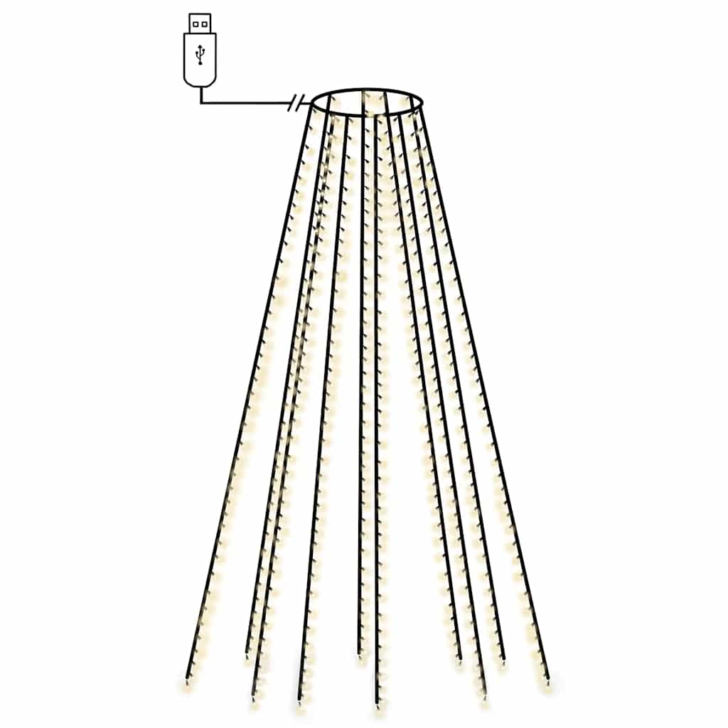 Karácsonyfa-fényfüzér 400 hideg fehér led-del 400 cm