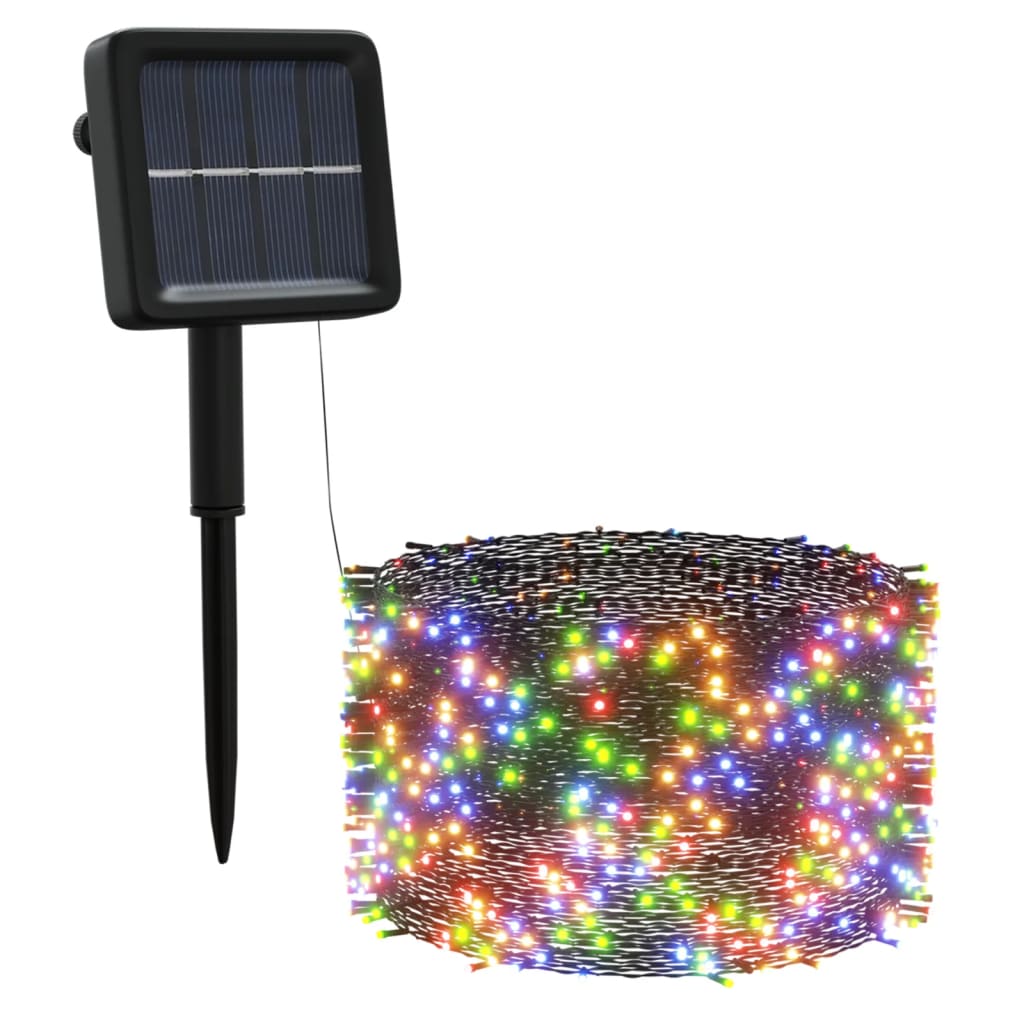 5 db 5x200 led-es színes bel-/kültéri napelemes fényfüzér