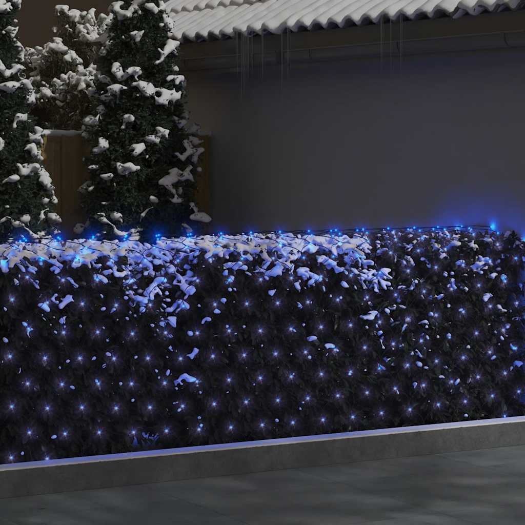Kék kültéri hálós karácsonyi világítás 306 led 3 x 3 m