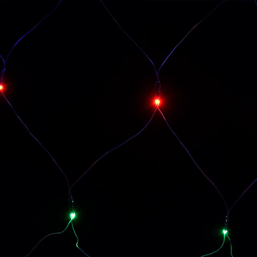 Színes kültéri hálós karácsonyi világítás 306 led-del 3 x 3 m