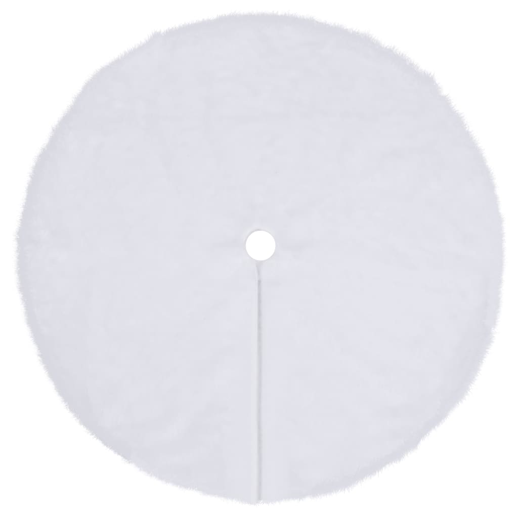Fehér műszőrme karácsonyfatalp-takaró 90 cm