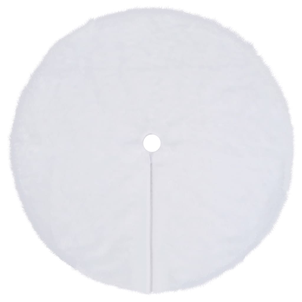 Fehér műszőrme karácsonyfatalp-takaró 122 cm