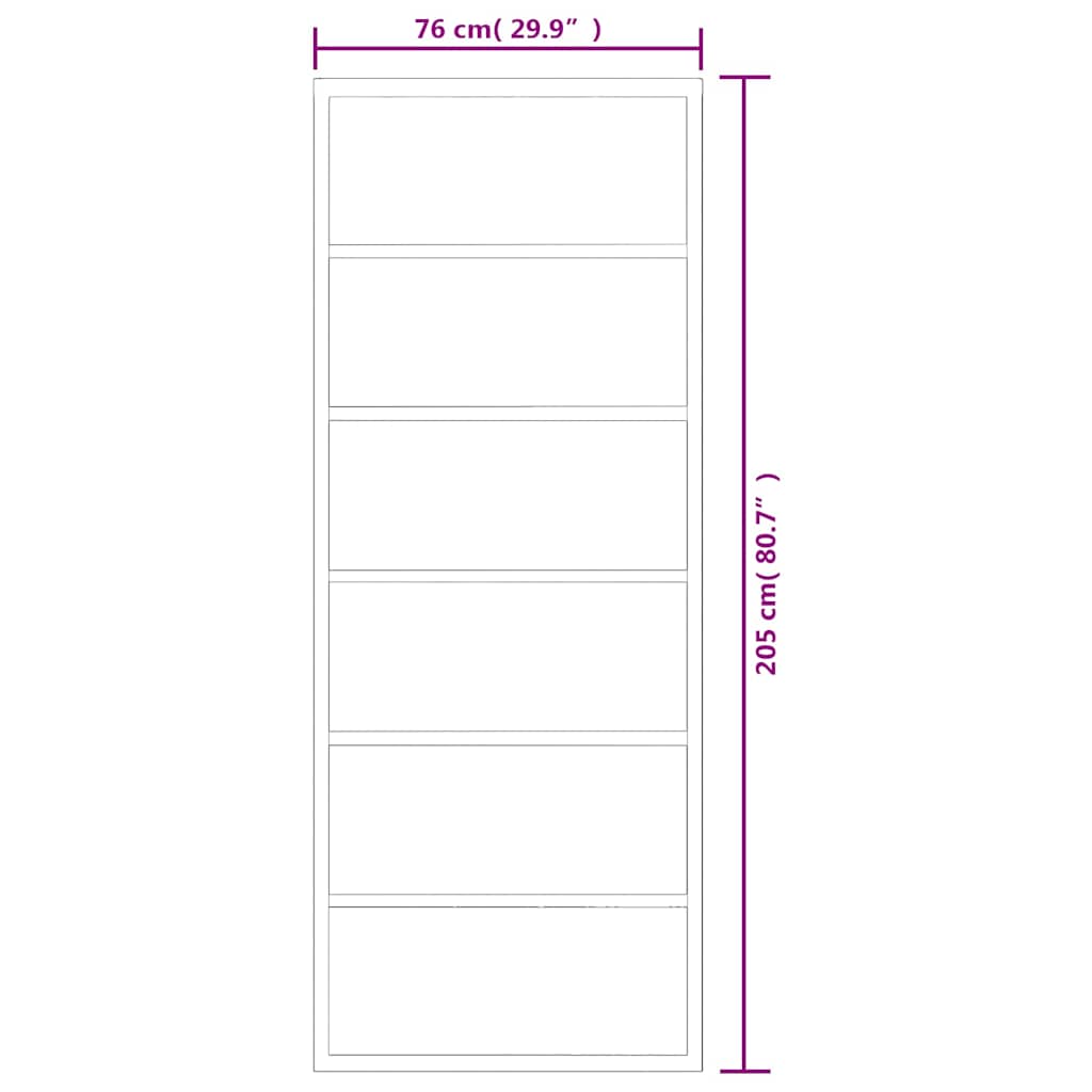 Fekete esg üveg és alumínium tolóajtó 76 x 205 cm