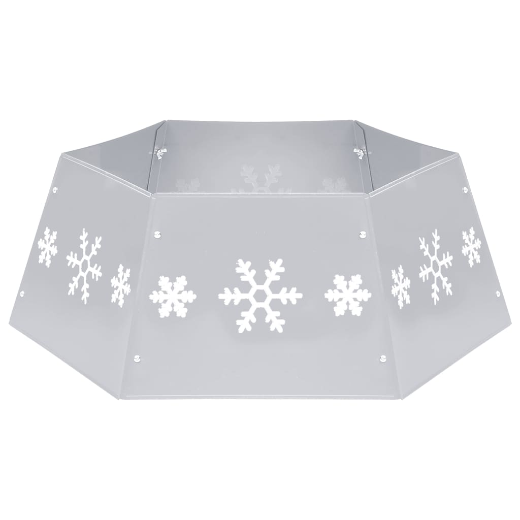 Ezüst-fehér karácsonyfatalp-takaró ø68 x 25 cm