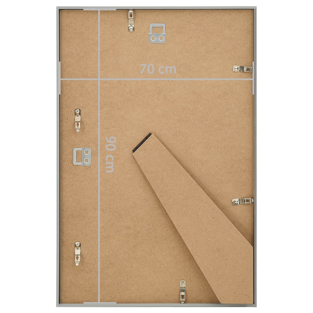 3 db ezüstszínű mdf fali/asztali fényképkeret 70 x 90 cm