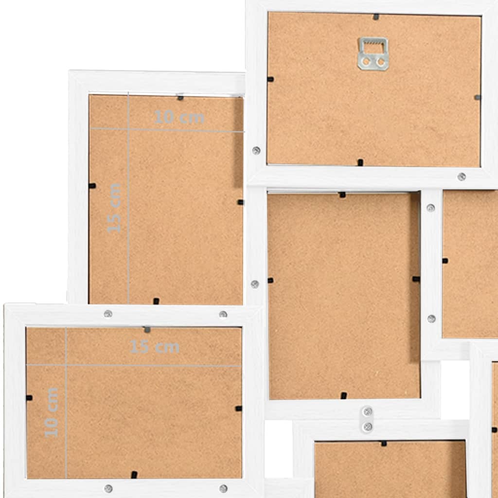 Fehér mdf fényképkeretszett 10 db 10 x 15 cm-es képhez Fehér mdf fényképkeretszett 10 db 10 x 15 cm-es képhez