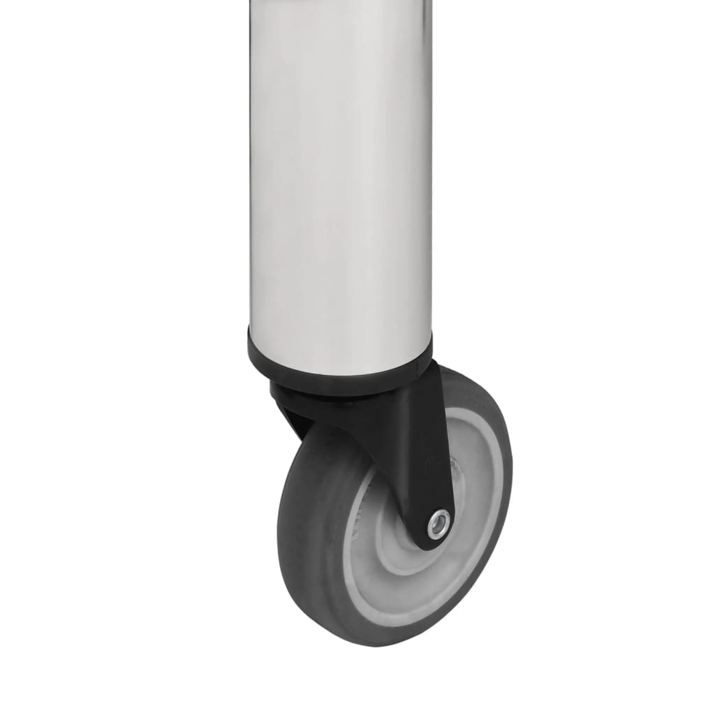 Rozsdamentes acél konyhai munkaasztal kerekekkel 100x30x85 cm