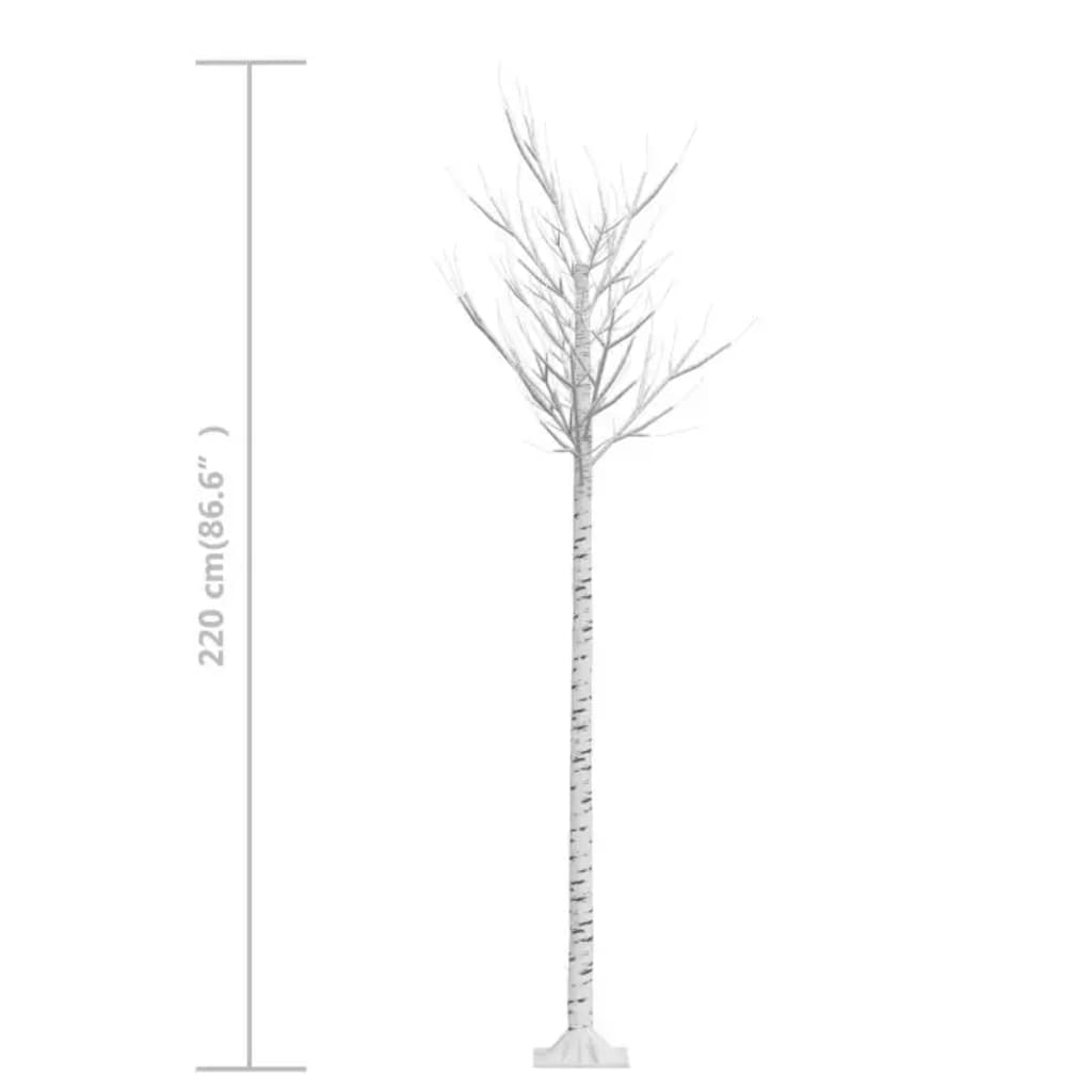 220 led-es bel-/kültéri meleg fehér fűzfa karácsonyfa 2,2 m