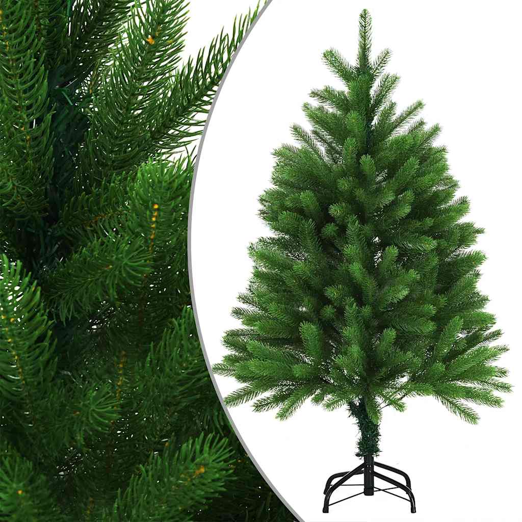 Zöld megvilágított műkarácsonyfa gömb szettel 120 cm
