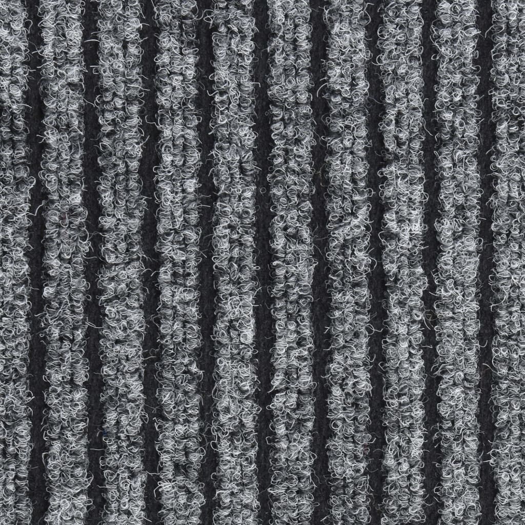 Szürke csíkos lábtörlő 80 x 120 cm