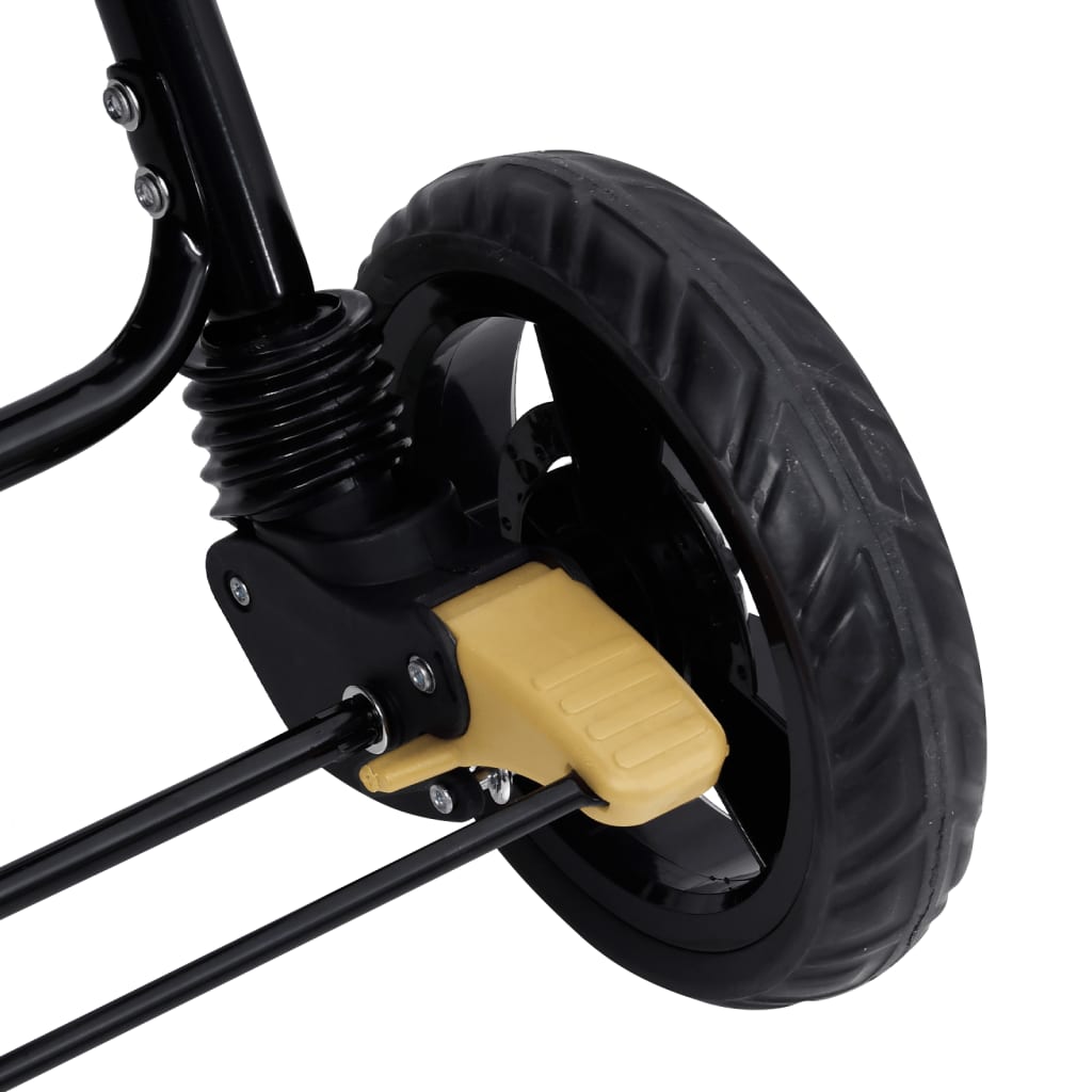 Tópszínű acél ikerbabakocsi tetővel