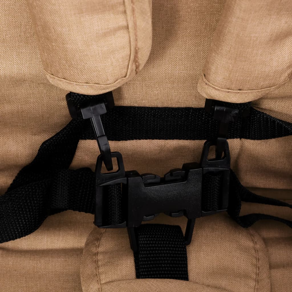 Tópszínű acél ikerbabakocsi tetővel