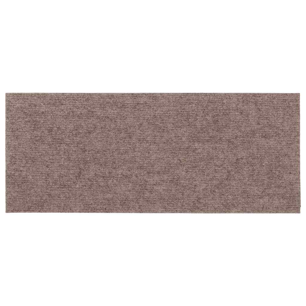 15 db öntapadós lépcsőszőnyeg 60 x 25 cm világosbarna téglalap alakú