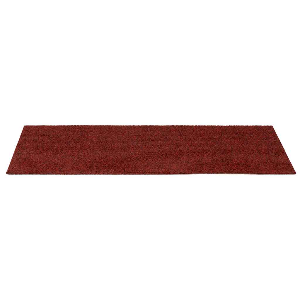 15 db öntapadós lépcsőszőnyeg 60 x 25 cm bordói piros téglalap alakú