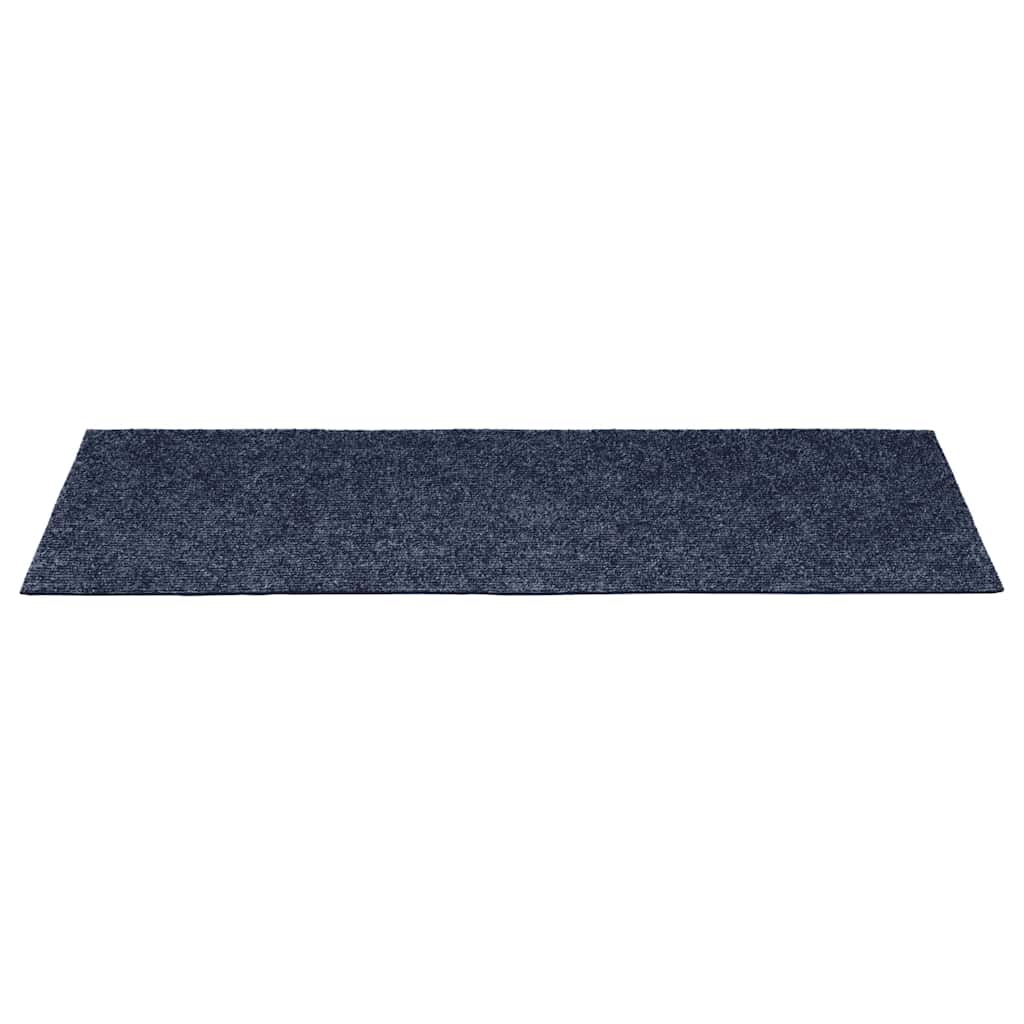 15 db öntapadós lépcsőszőnyeg, 60 x 25 cm, szürke-kék, téglalap alakú