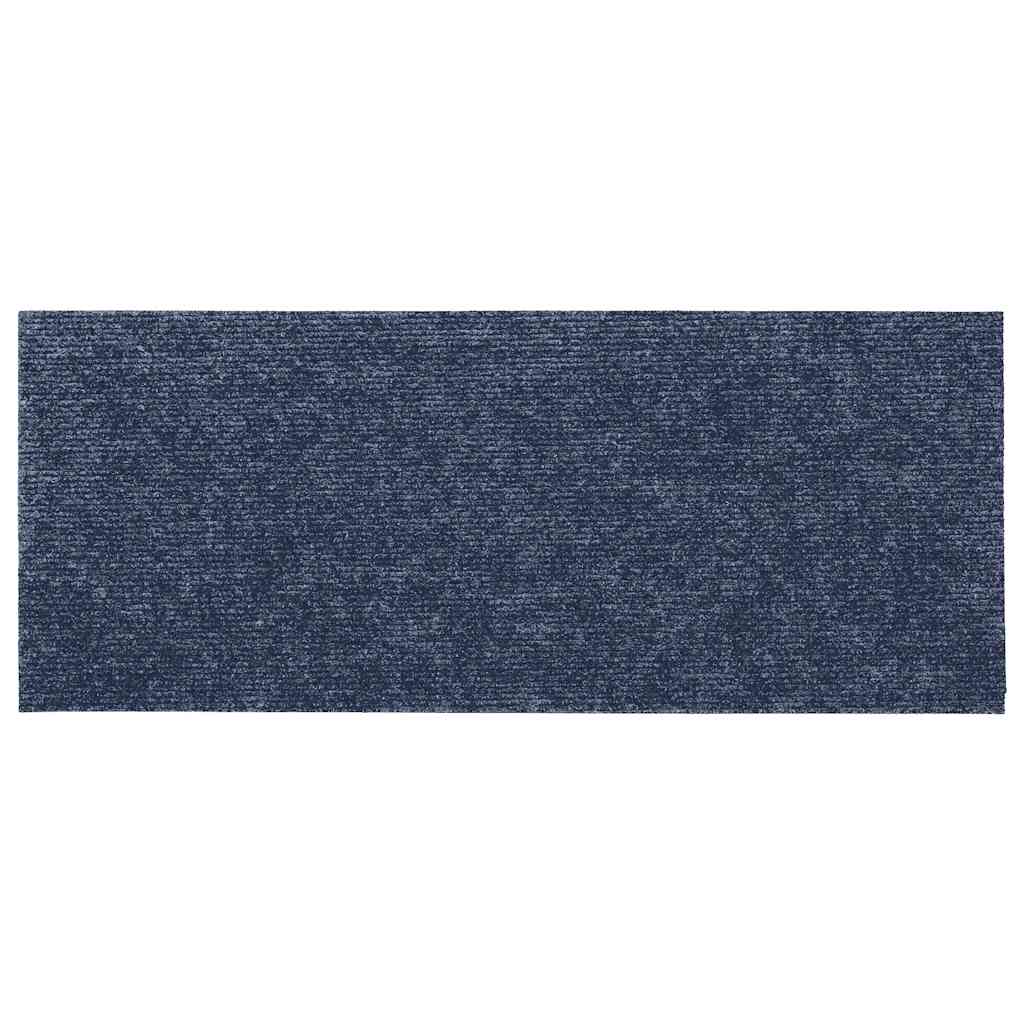 15 db öntapadós lépcsőszőnyeg, 60 x 25 cm, szürke-kék, téglalap alakú
