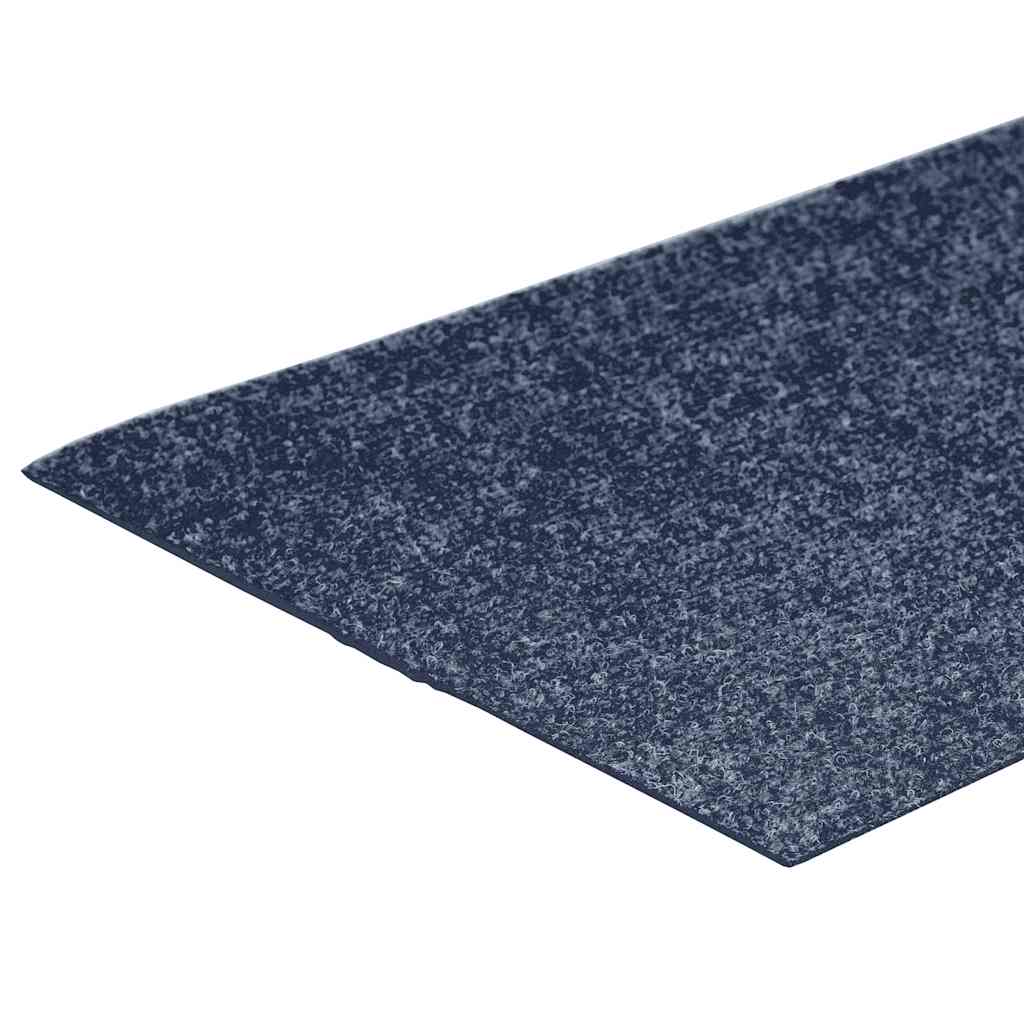 15 db öntapadós lépcsőszőnyeg, 60 x 25 cm, szürke-kék, téglalap alakú