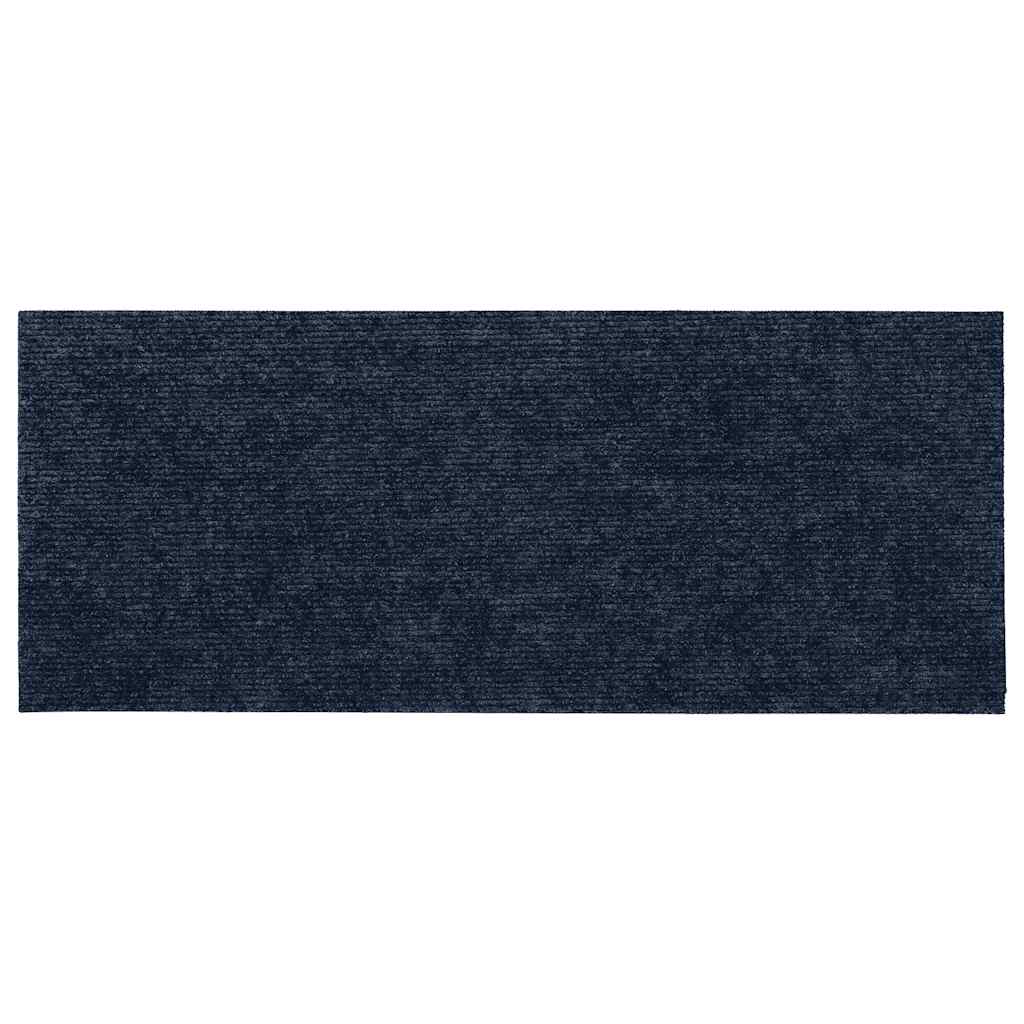 15 db öntapadós lépcsőszőnyeg, 60 x 25 cm, sötétkék, téglalap alakú