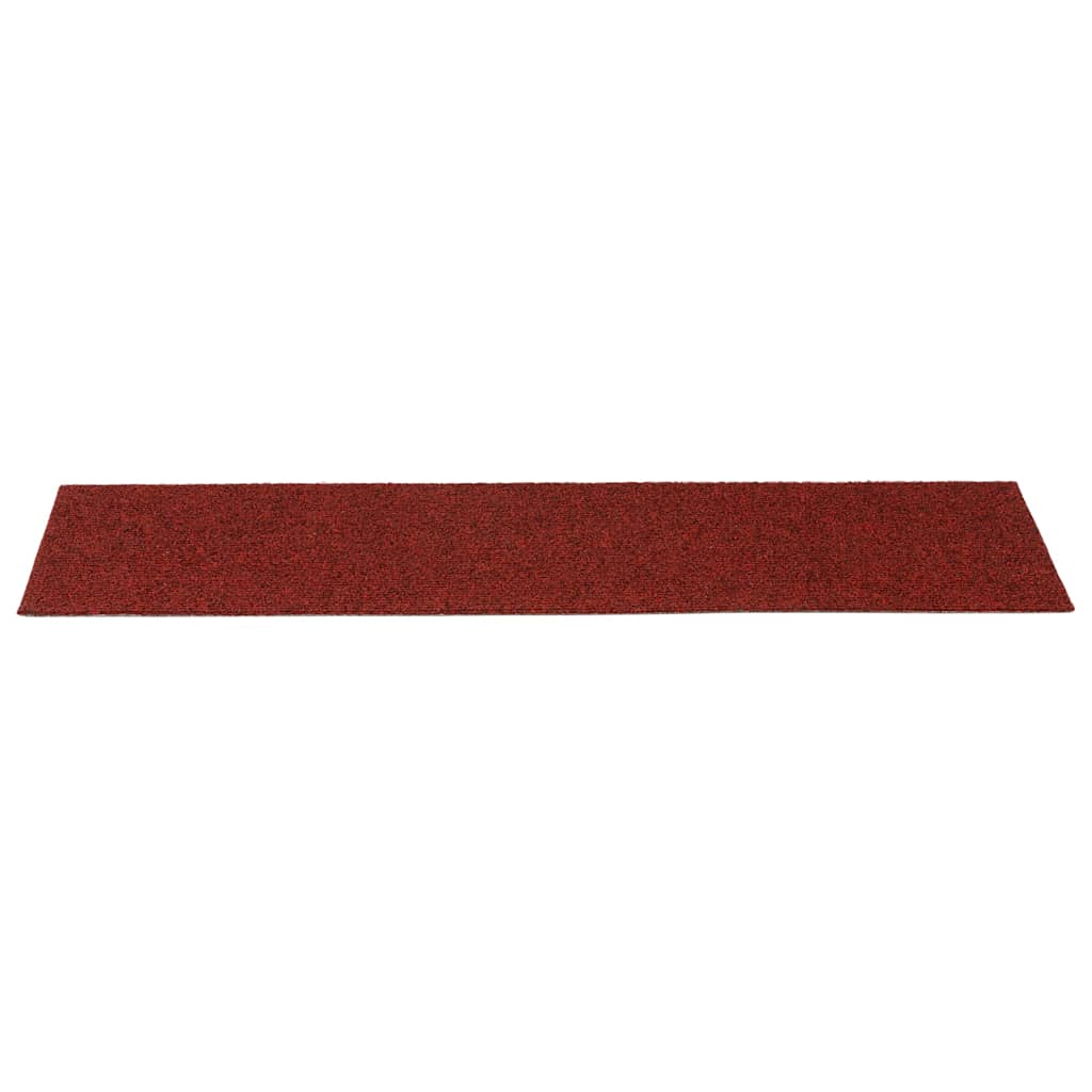 15 db öntapadós lépcsőszőnyeg 76 x 20 cm bordói téglalap alakú