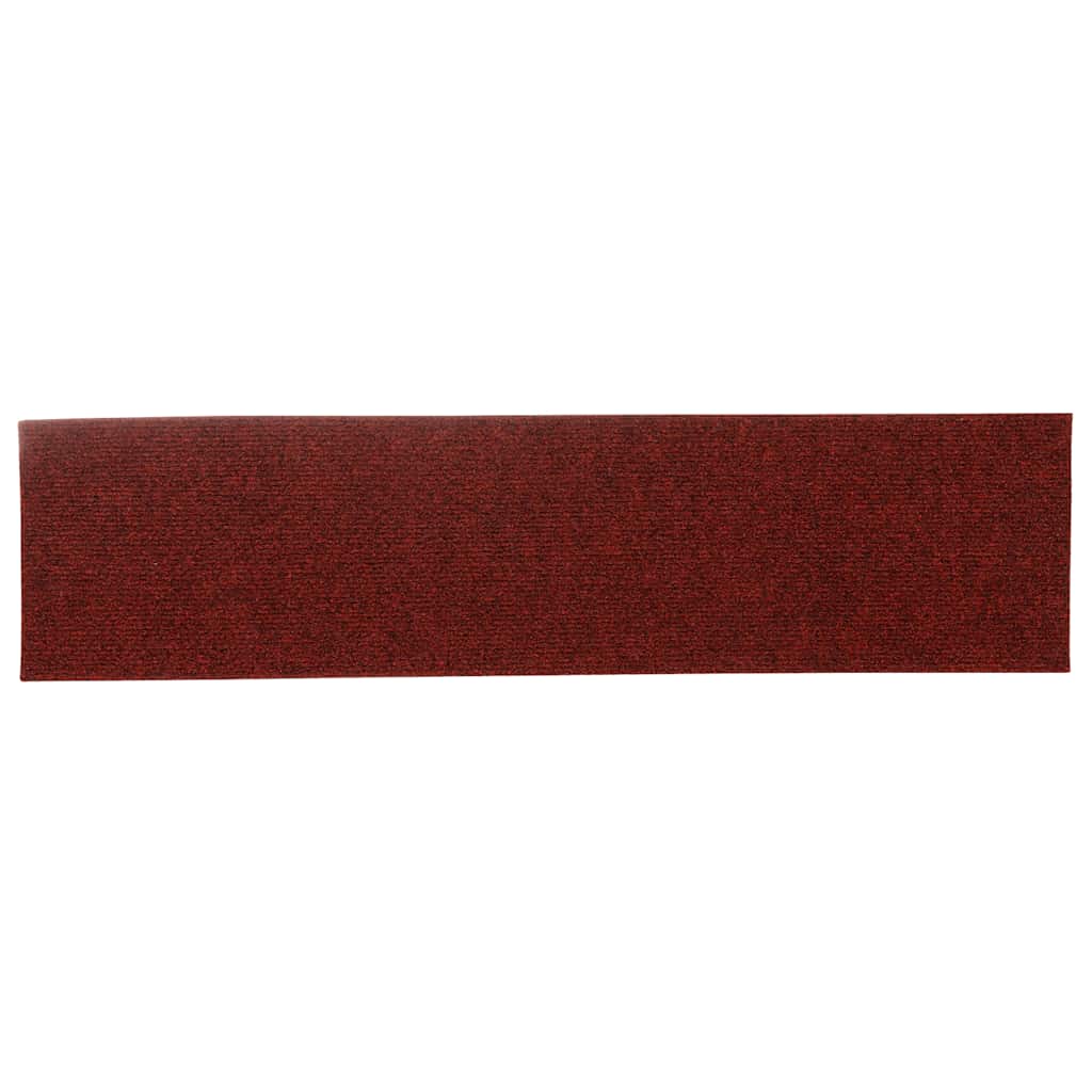15 db öntapadós lépcsőszőnyeg 76 x 20 cm bordói téglalap alakú