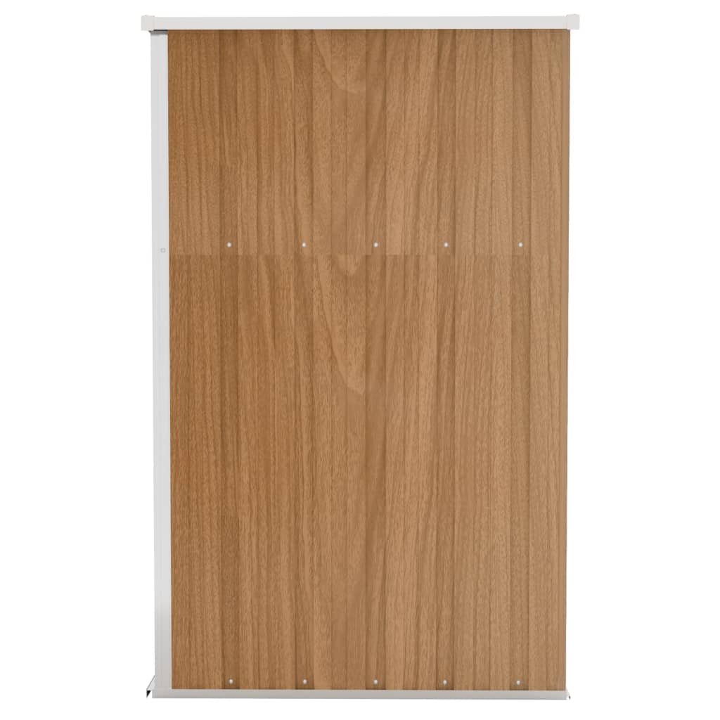 Barna acél falhoz erősíthető kerti fészer 118x100x178 cm