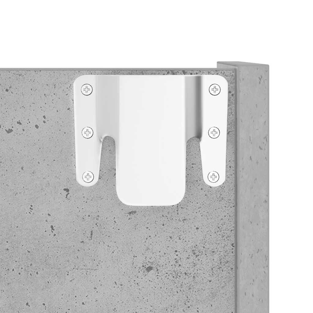2 db betonszürke fali cipősszekrény 60 x 18 x 60 cm