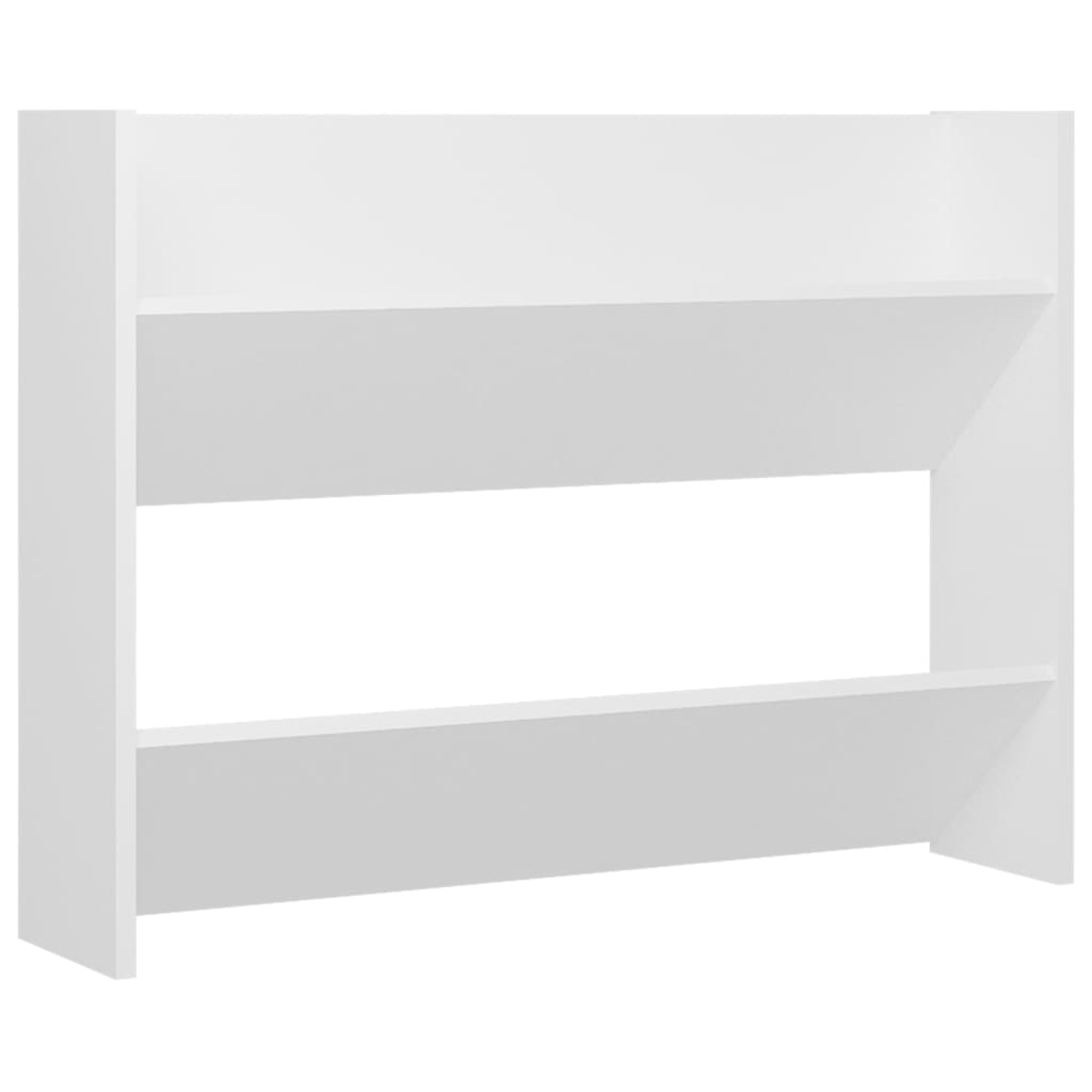 2 db fehér forgácslap fali cipősszekrény 80 x 18 x 60 cm 2 db fehér forgácslap fali cipősszekrény 80 x 18 x 60 cm