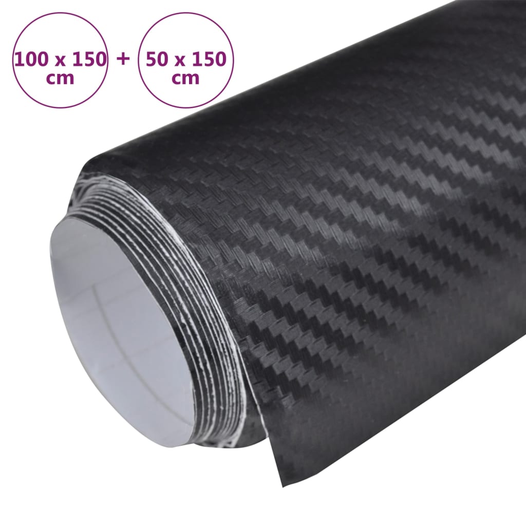 2 darab 3d-s fekete autófólia 100 x 150 cm + 50 x 150 cm 2 darab 3d-s fekete autófólia 100 x 150 cm + 50 x 150 cm