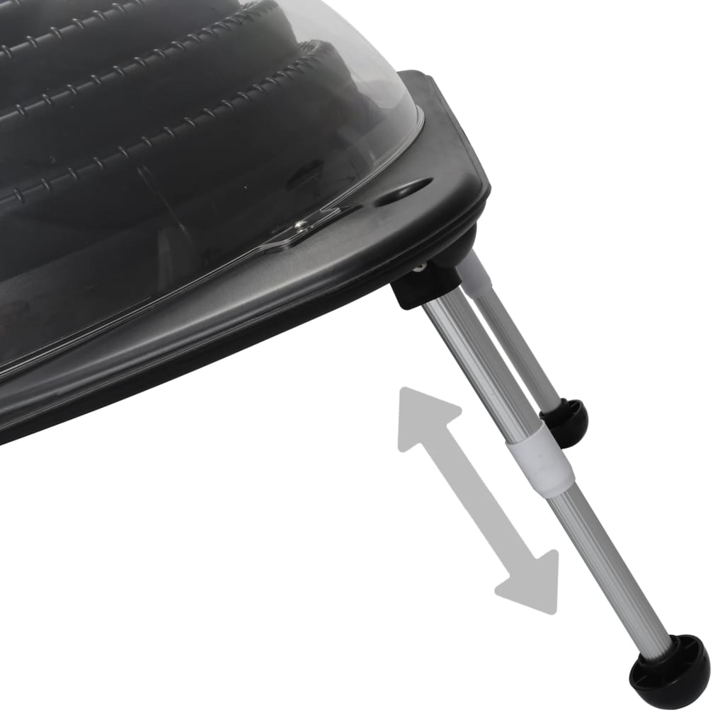 5 db hdpe és alumínium napelemes medencefűtő 75 x 75 x 36 cm