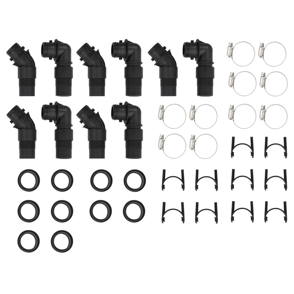 5 db hdpe és alumínium napelemes medencefűtő 75 x 75 x 36 cm