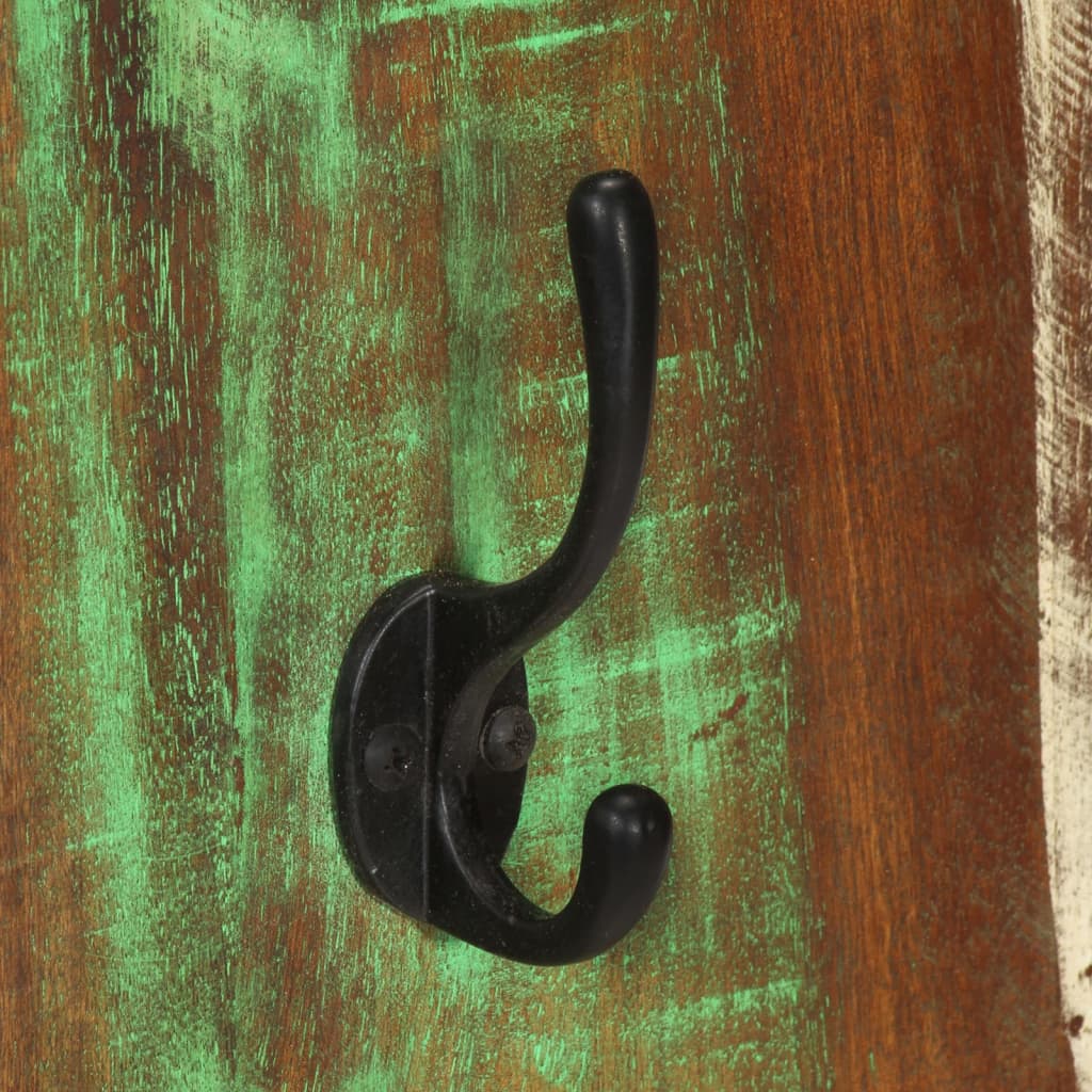 2 db tömör újrahasznosított fa fali fogas 36 x 3 x 110 cm