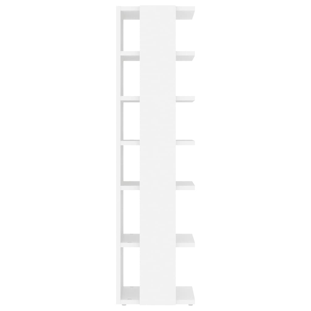 Fehér szerelt fa cipősszekrény 27,5x27x102 cm