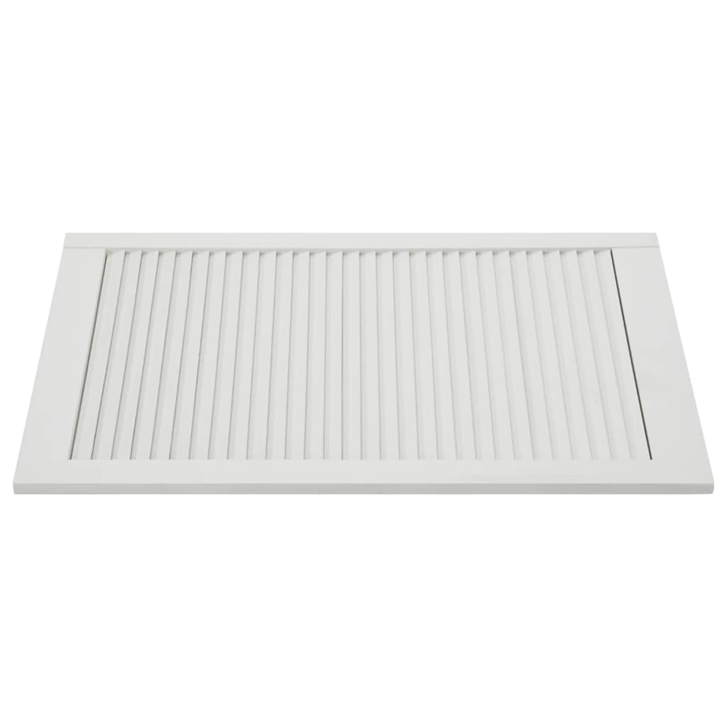 Fehér tömör fenyőfa zsaluzott ajtó 99,3 x 59,4 cm