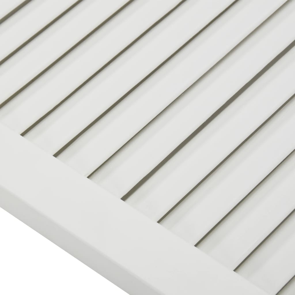 Fehér tömör fenyőfa zsaluzott ajtó 99,3 x 59,4 cm