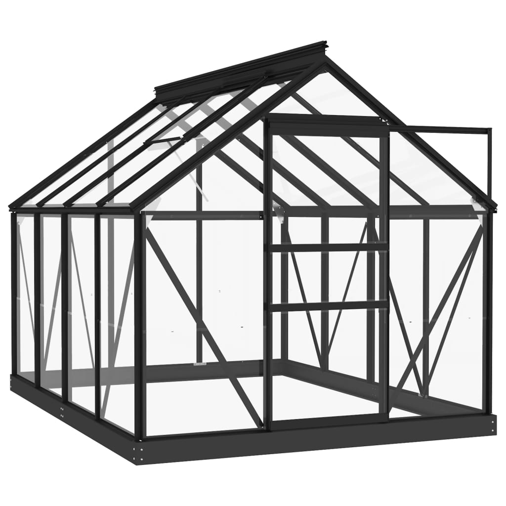 antracitszürke alumínium melegház csereváz 155 x 103 x 191 cm antracitszürke alumínium melegház csereváz 155 x 103 x 191 cm