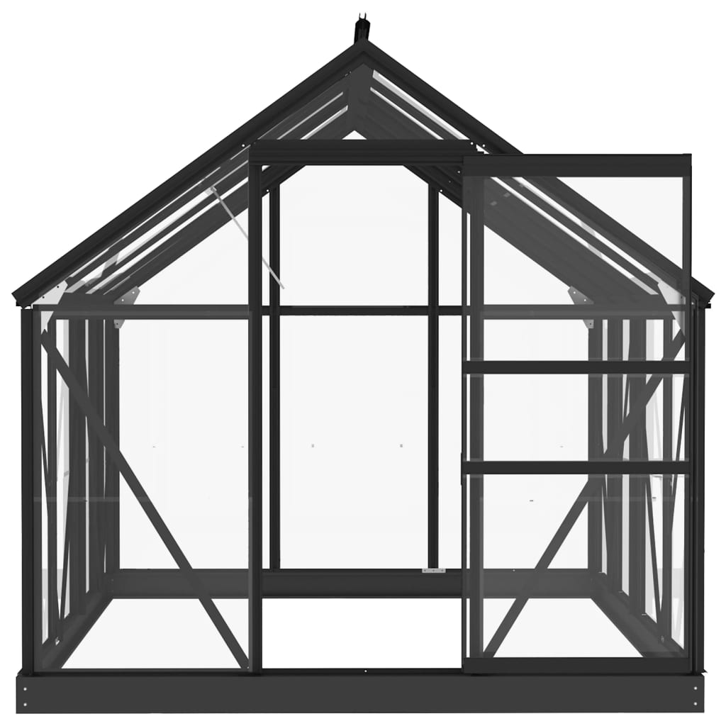 antracitszürke alumínium melegház csereváz 155 x 103 x 191 cm antracitszürke alumínium melegház csereváz 155 x 103 x 191 cm