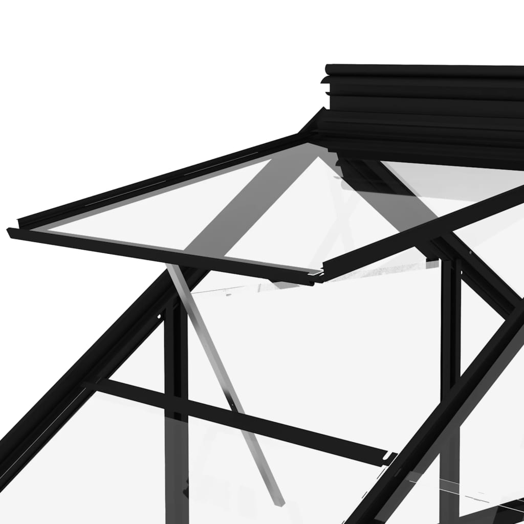 antracitszürke alumínium melegház csereváz 155 x 103 x 191 cm antracitszürke alumínium melegház csereváz 155 x 103 x 191 cm