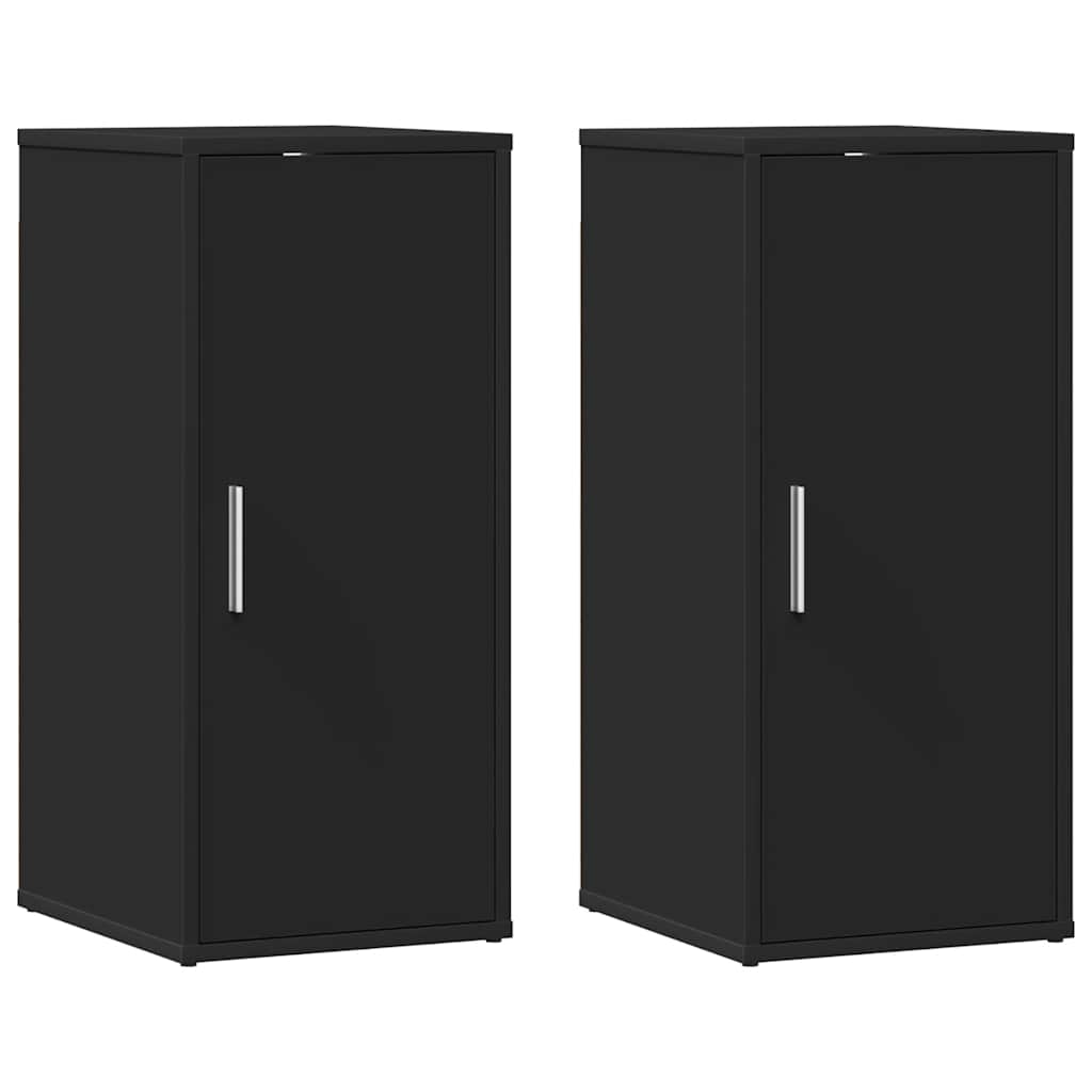 2 db fekete forgácslap cipősszekrény 32 x 35 x 70 cm
